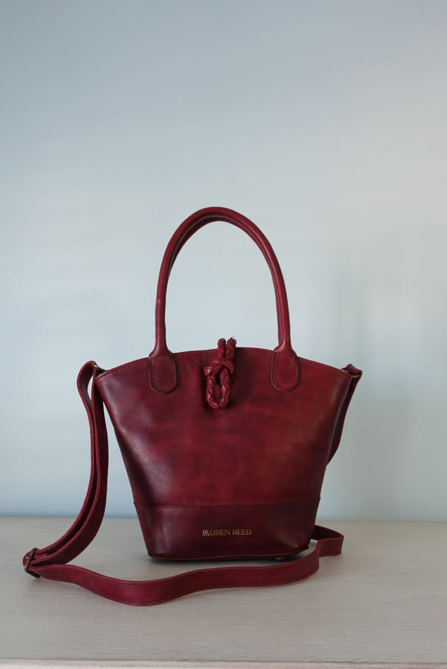 Red leather Lauren Reed Co Purse