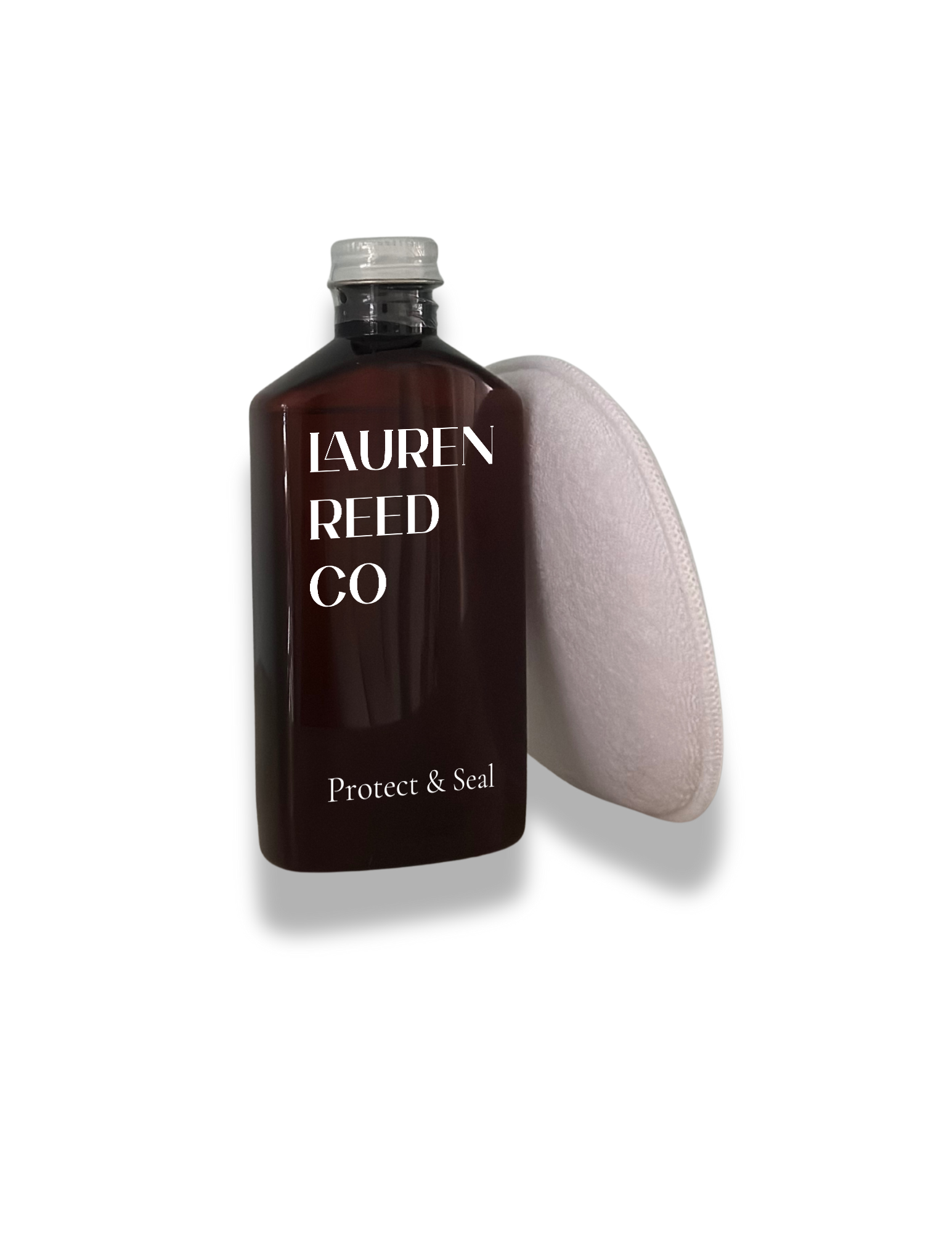 Lauren Reed Co bottle with a white applicator on a white background