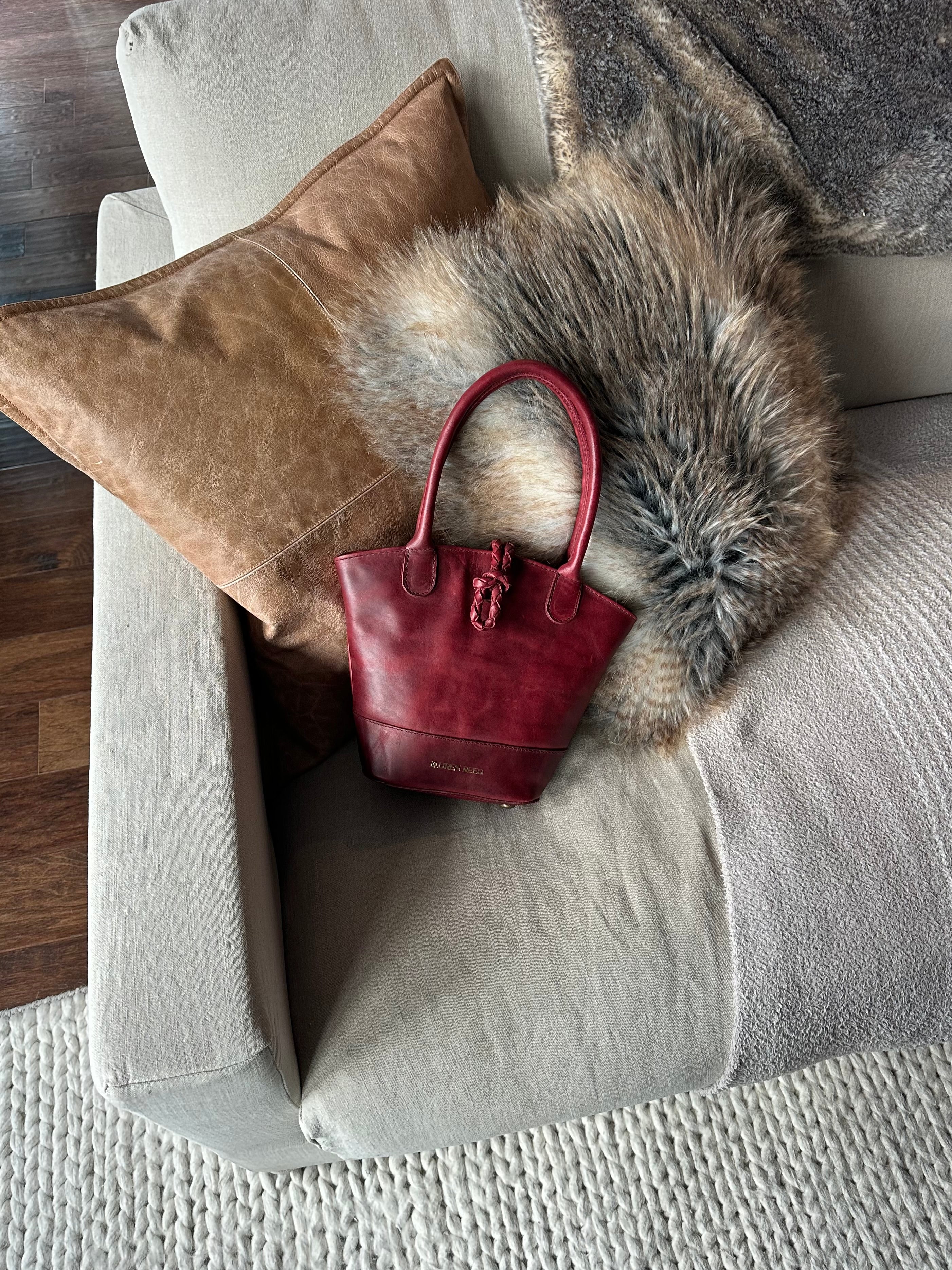 Merlot Red leather purse 