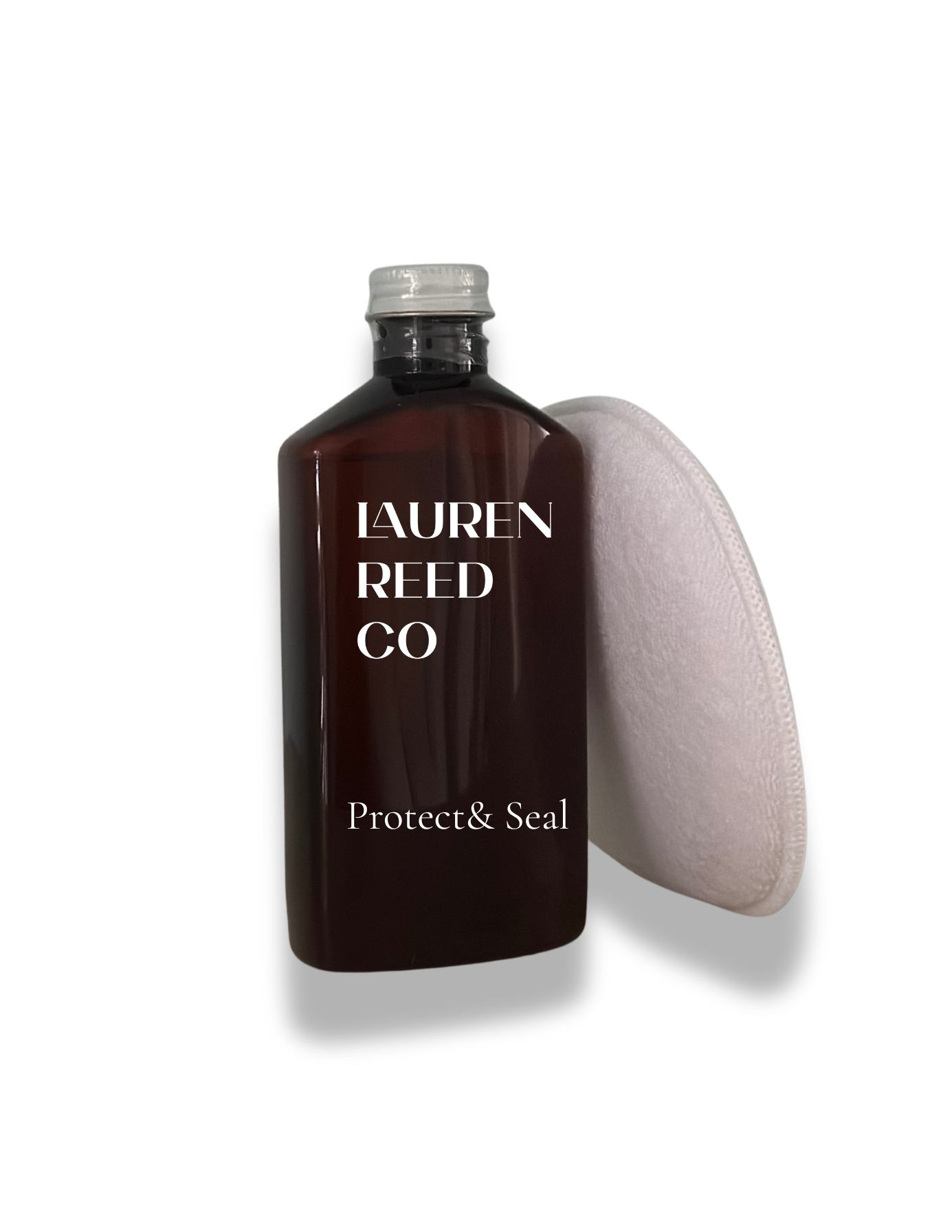 Protect and Seal bottle labeled 'Lauren Reed Co' on a white background